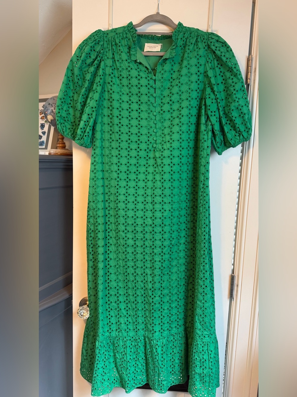 Tuckernuck Hyacinth House Green Eyelet Tryall Dress